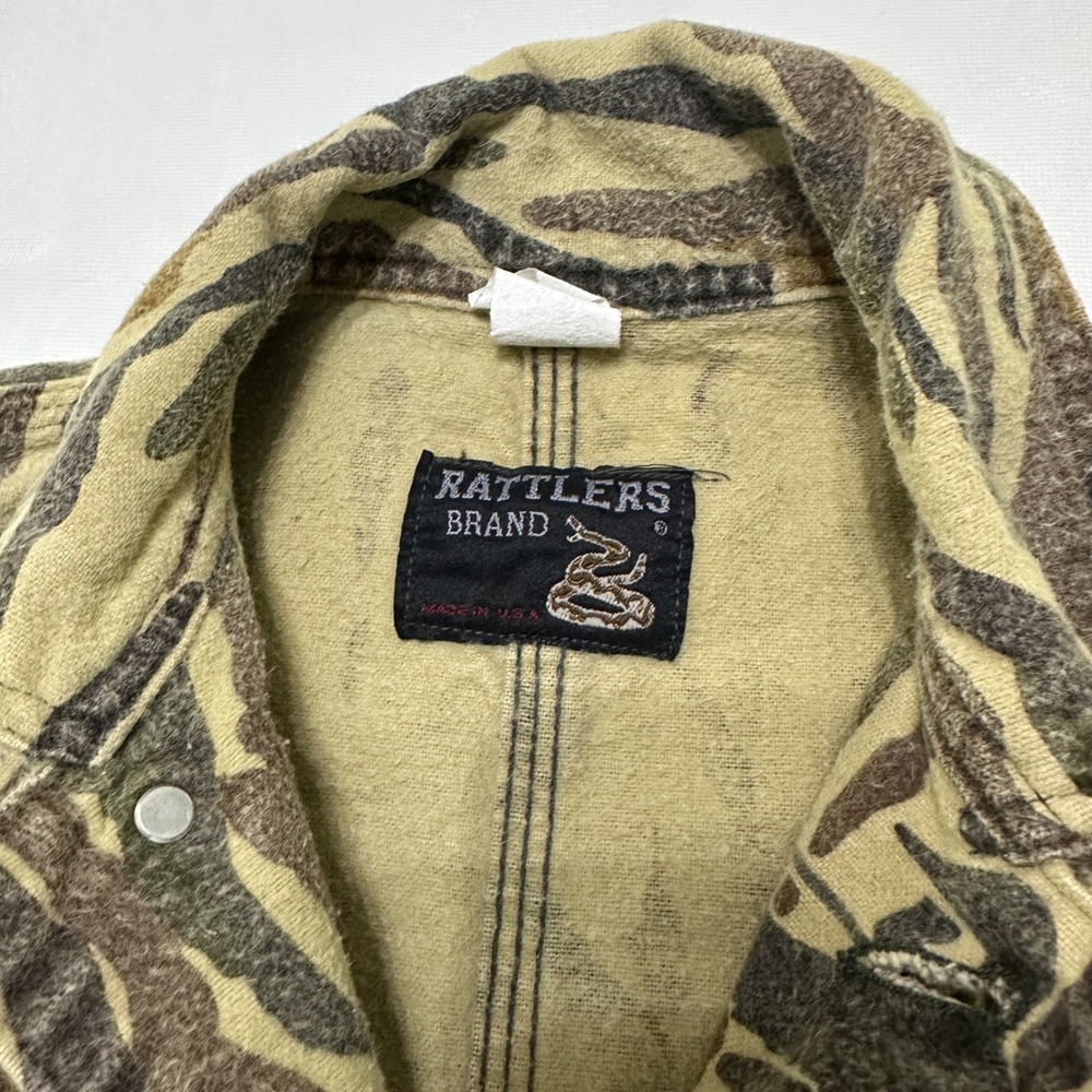 VTG Rattlers Brand Duck Camo Coveralls Mens M Hunting Utility Gorpcore USA Made - Picture 4 of 12